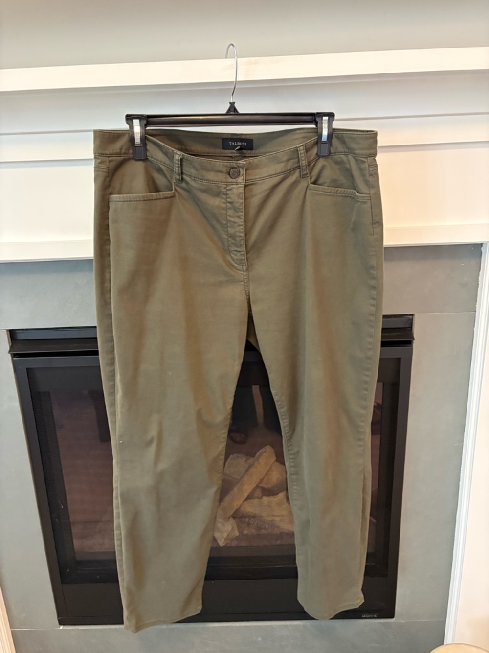 Talbots Olive Green Straight Leg Pants Size 18